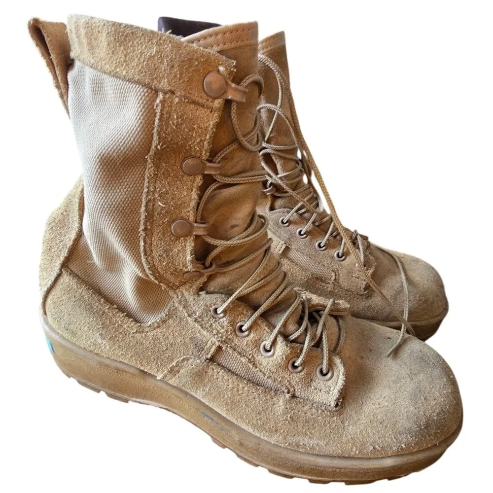 Altama U.S Military Combat Boots Men (S) 9R Tan Suede Tactical Army Vibram Sole